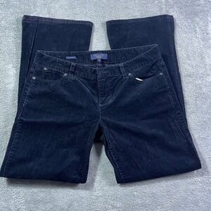 Talbots Petites Women's 10P Signature Boot Corduroy Pants Dark Blue Bootcut Barn